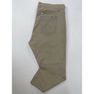 Eddie Bauer Men's Rainier Jean Style Tech Pants. Olive Green, Men's 38X26. EUC!